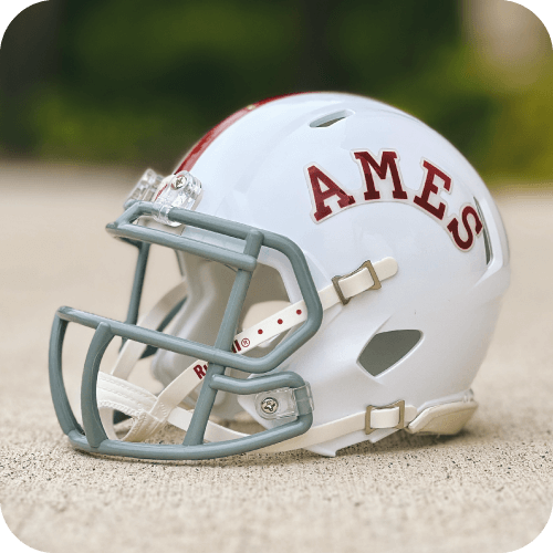 Riddell White Ames 5-Bar Throwback Speed Mini Helmet